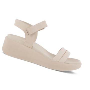 Women's Ecco Flowt Lx Wedge Dress Shoes Beige | SG 100JPQ